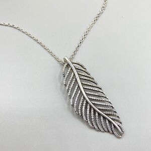 Pandora Light as a Feather Pendant Necklace